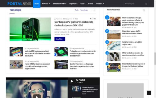 site portal de notícias 2018